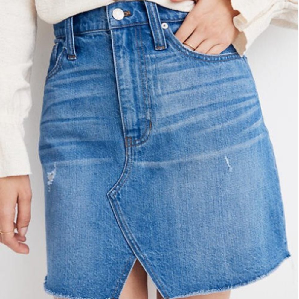 Madewell Rigid Denim A-Line Mini Skirt